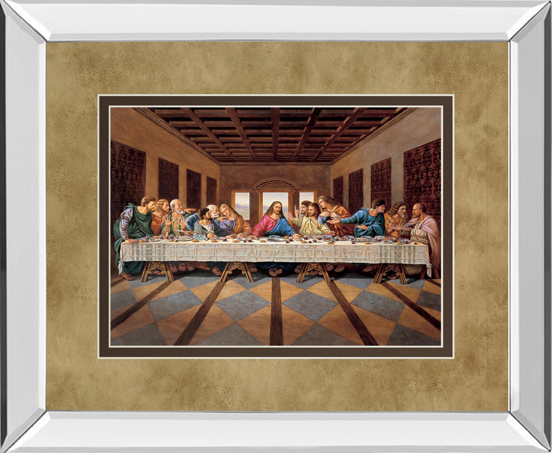Mirrored Frame Last Supper By 34X40 Mirror Frame Print