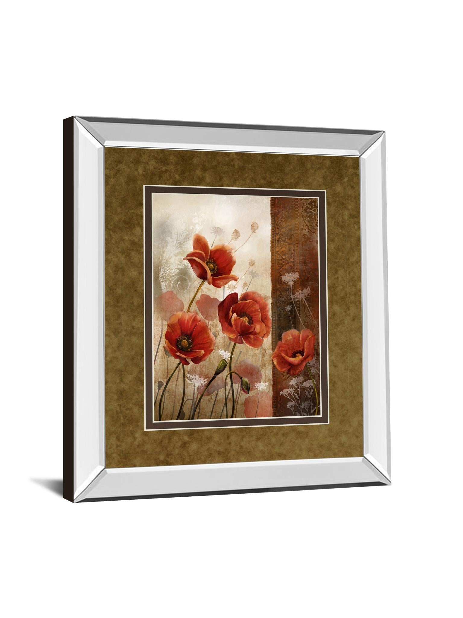 Mirrored Frame Wild Poppies Ii By Conrad Knutsen 34X40 Mirror Frame Print