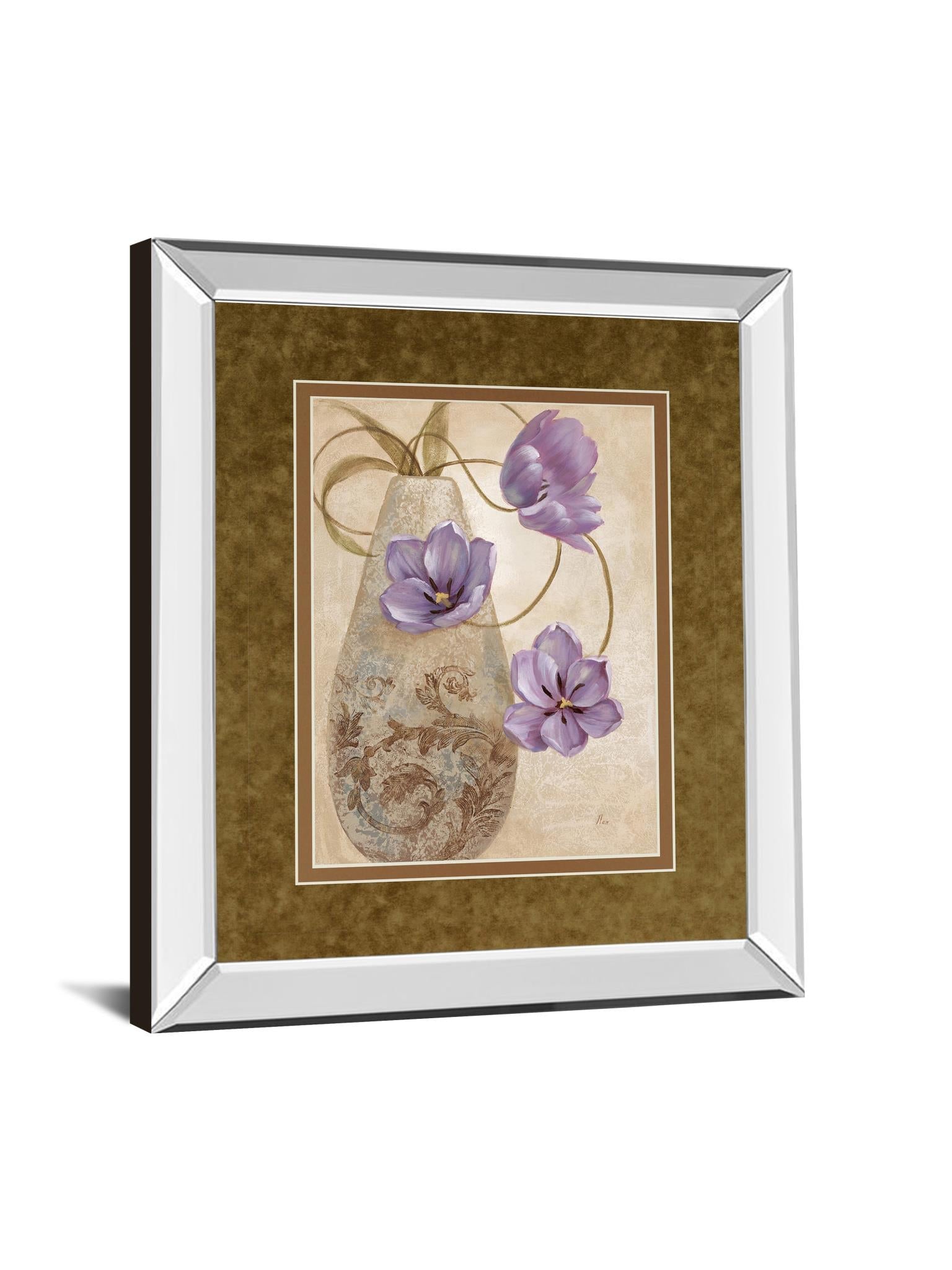 Mirrored Frame Purple Sophistication I By Nan 34X40 Mirror Frame Print