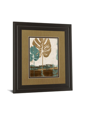 Blue Leaves Ii By Patricia Pinto 34X40 Framed Print