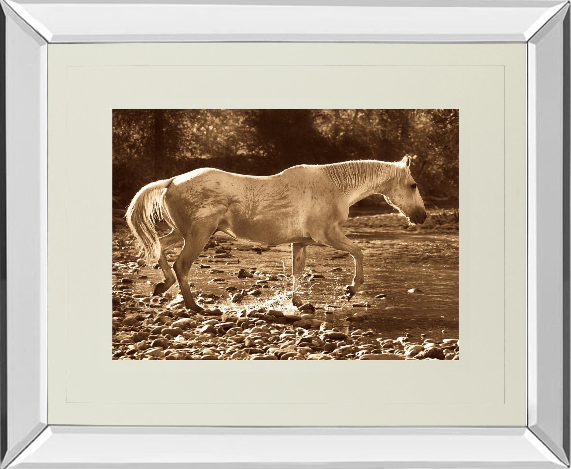 Mirrored Frame The Crossing By Wendy Caro 34X40 Mirror Frame Print