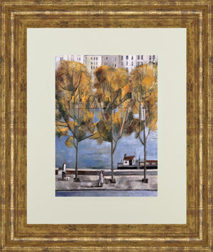 Autumn In Paris By Didier Lourenco 34X40 Framed Print