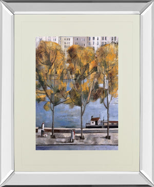 Mirrored Frame Autumn In Paris By Didier Lourenco 34X40 Mirror Frame Print
