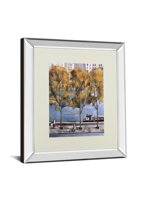Mirrored Frame Autumn In Paris By Didier Lourenco 34X40 Mirror Frame Print