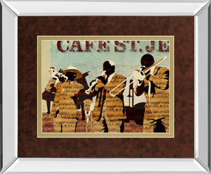 Mirrored Frame CafÃå Saint Jean By Kyle Mosher 34X40 Mirror Frame Print
