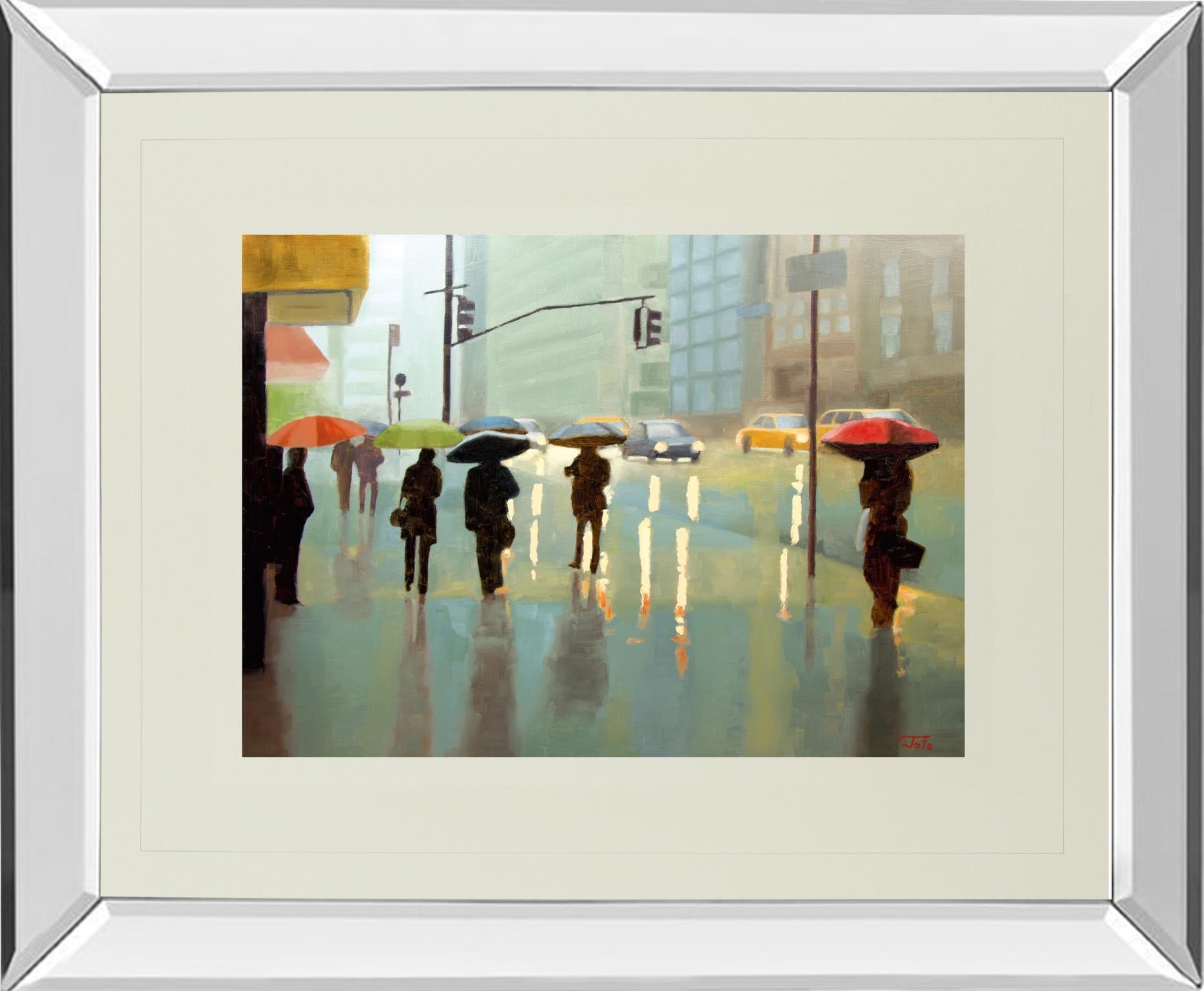 Mirrored Frame New York Reality By Tate Hamilton 34X40 Mirror Frame Print