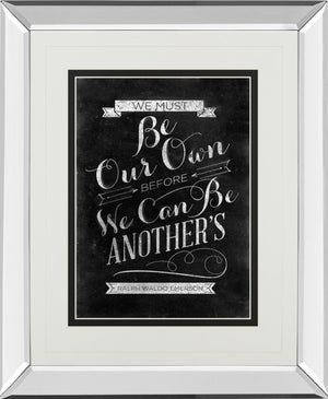 Mirrored Frame Be Our Own By Sd Graphic 34X40 Mirror Frame Print