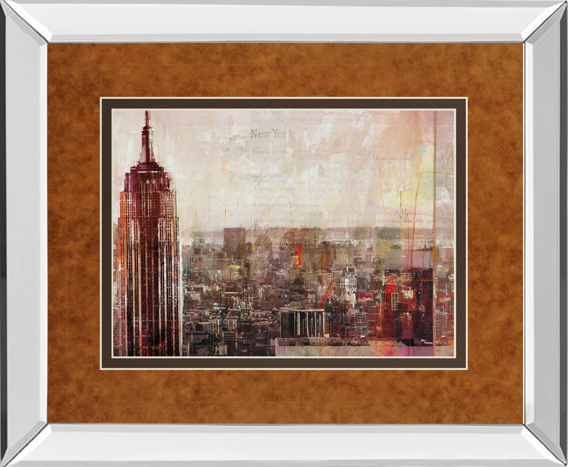 Mirrored Frame Shades Of New York By Markus Haub 34X40 Mirror Frame Print