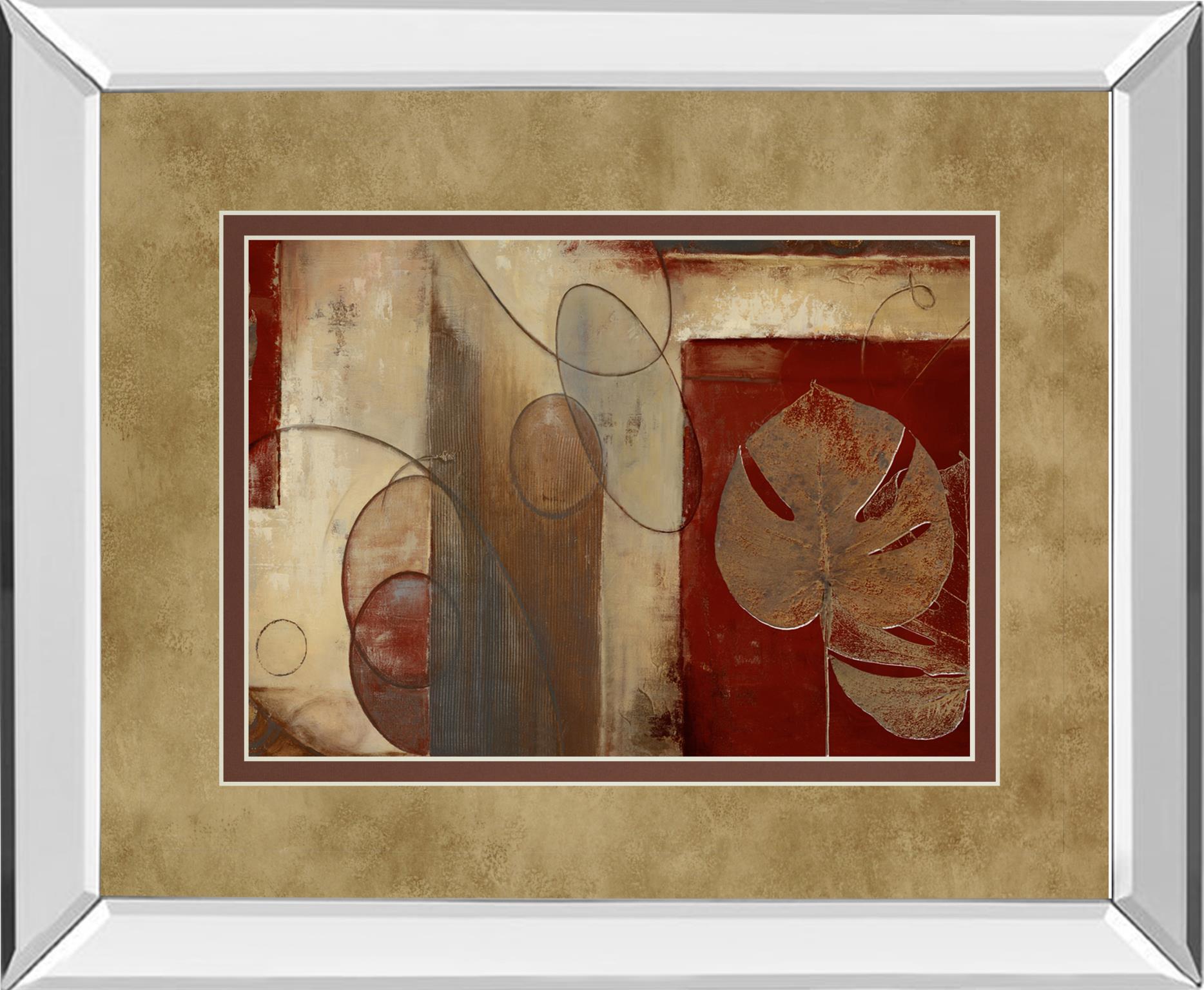 Mirrored Frame Inspiration In Crimson By Patricia Pinto 34X40 Mirror Frame Print