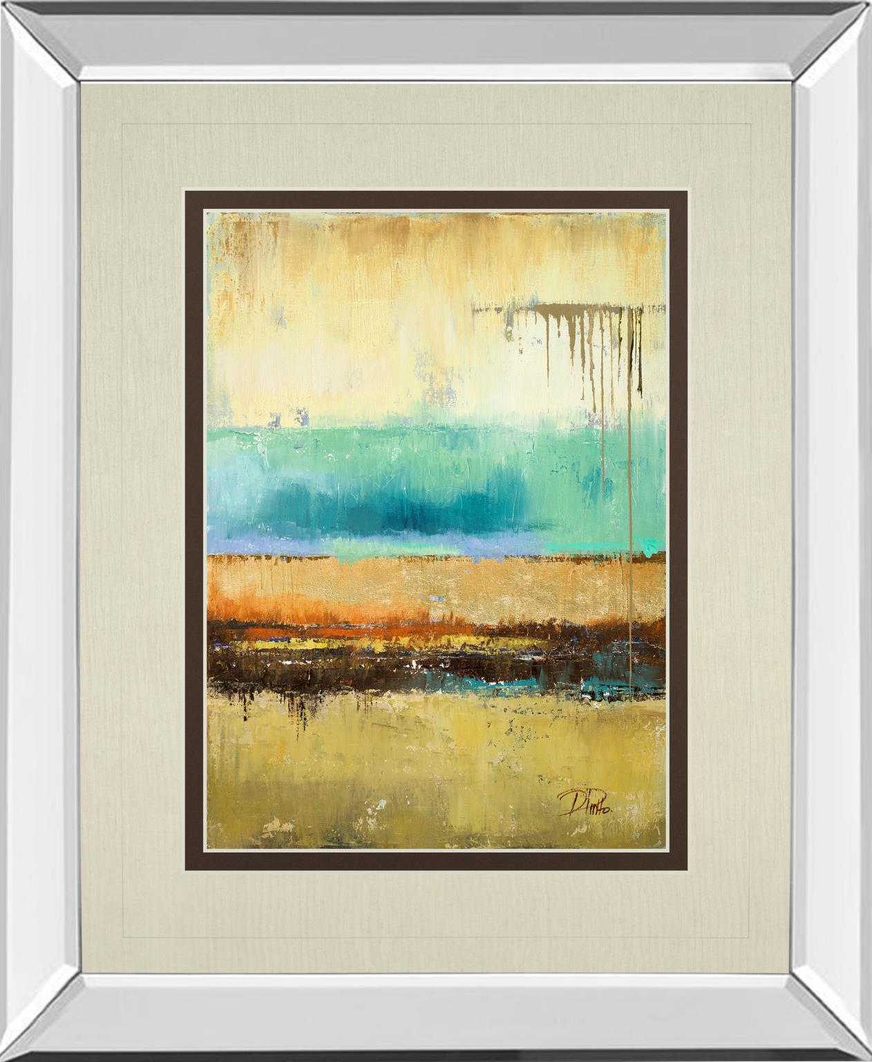 Mirrored Frame Rain I By Patrica Pinto 34X40 Mirror Frame Print