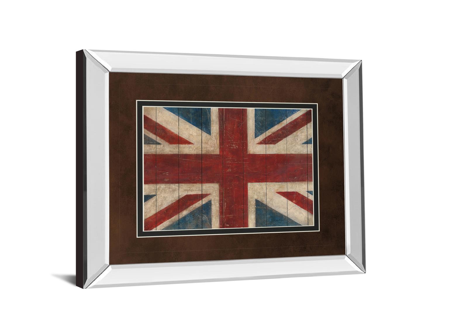 Mirrored Frame Union Jack By Avery Tillman 34X40 Mirror Frame Print