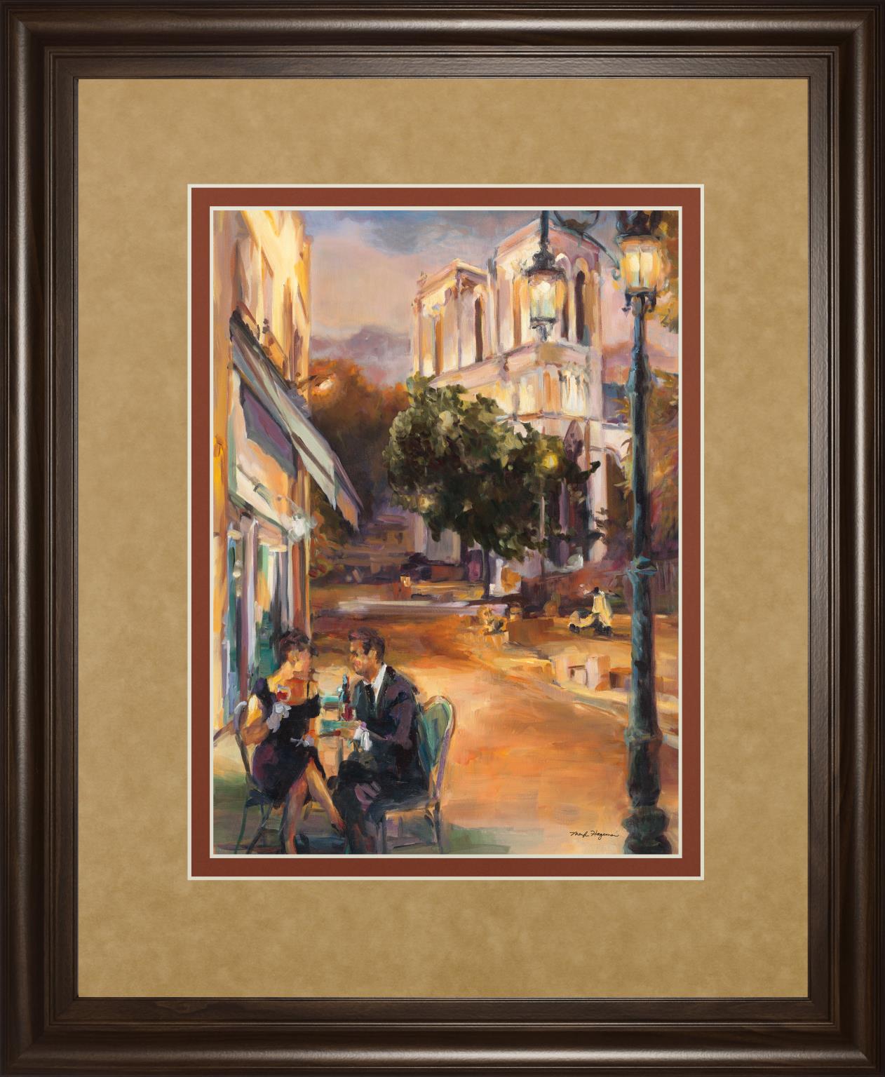 Twilight Time In Paris By Marilyn Hageman 34X40 Framed Print