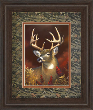 Deer Portrait 34X40 Framed Print