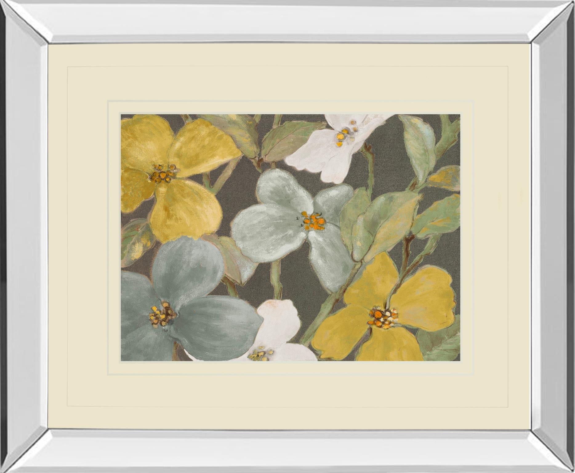 Mirrored Frame Garden Party In Gray 2 By Lanie Loreth 34X40 Mirror Frame Print