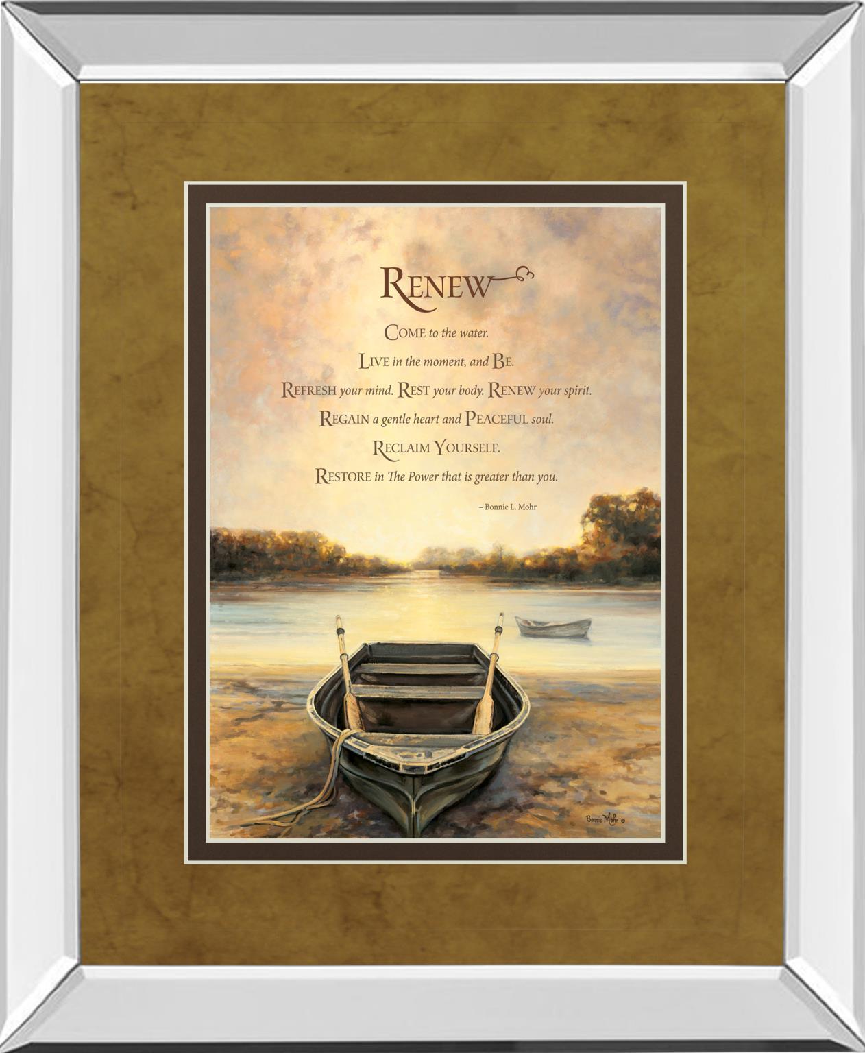 Mirrored Frame Renew By Bonnie Mohr 34X40 Mirror Frame Print