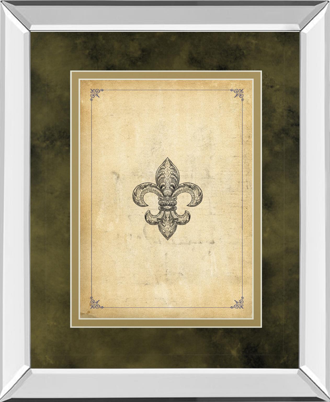 Mirrored Frame Fleur Di Lies Ii By Alexey Paviuts 34X40 Mirror Frame Print