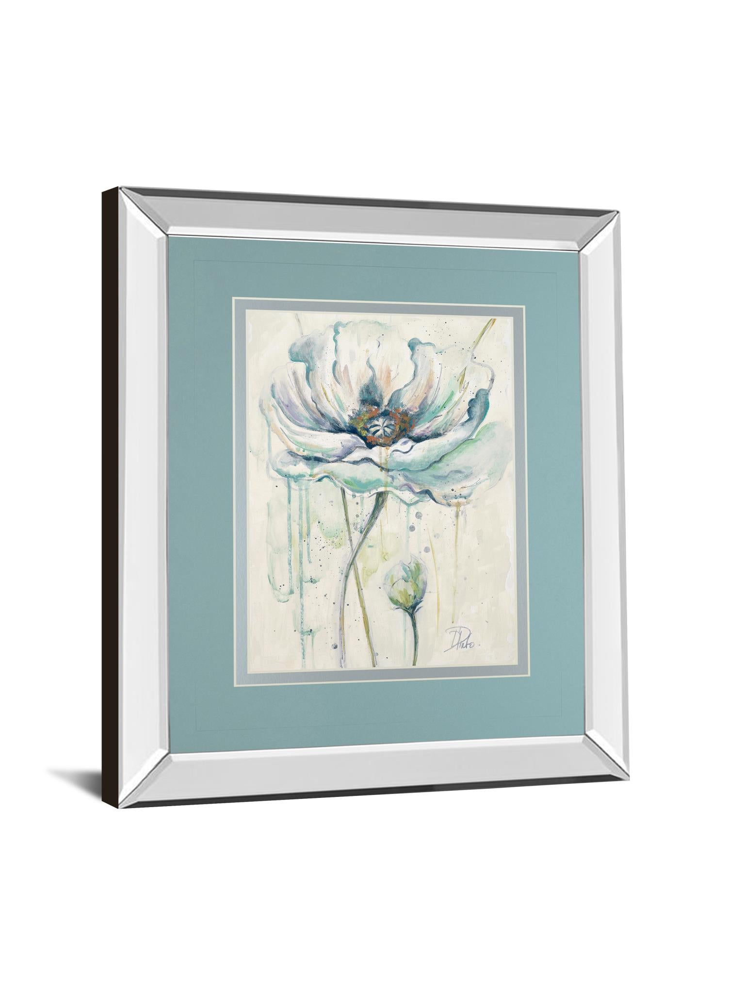 Mirrored Frame Fresh Poppies Ii By Patricia Pinto 34X40 Mirror Frame Print