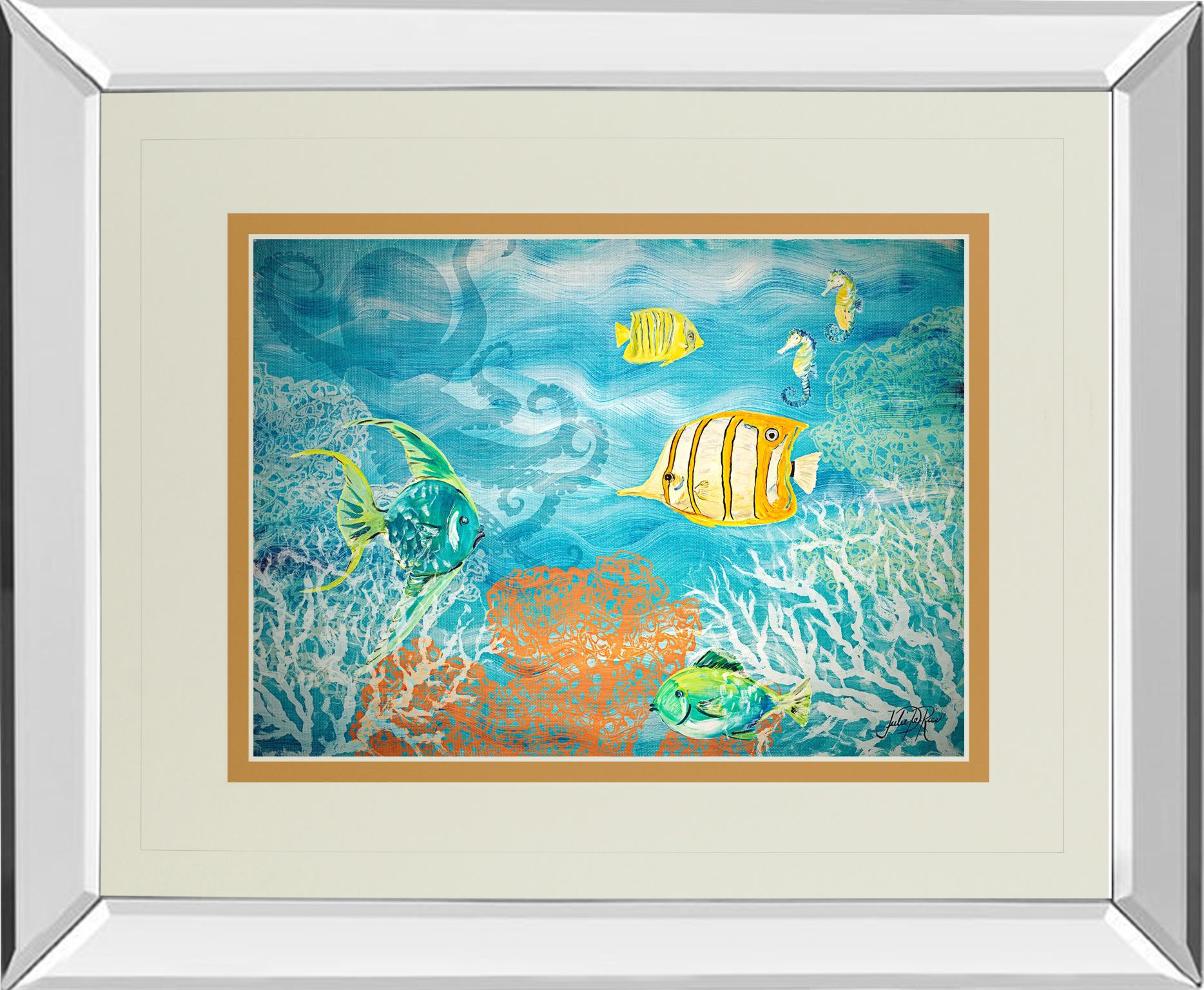 Mirrored Frame Under The Sea By Julie Derice 34X40 Mirror Frame Print