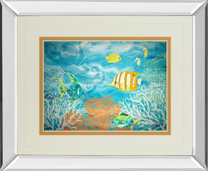 Mirrored Frame Under The Sea By Julie Derice 34X40 Mirror Frame Print