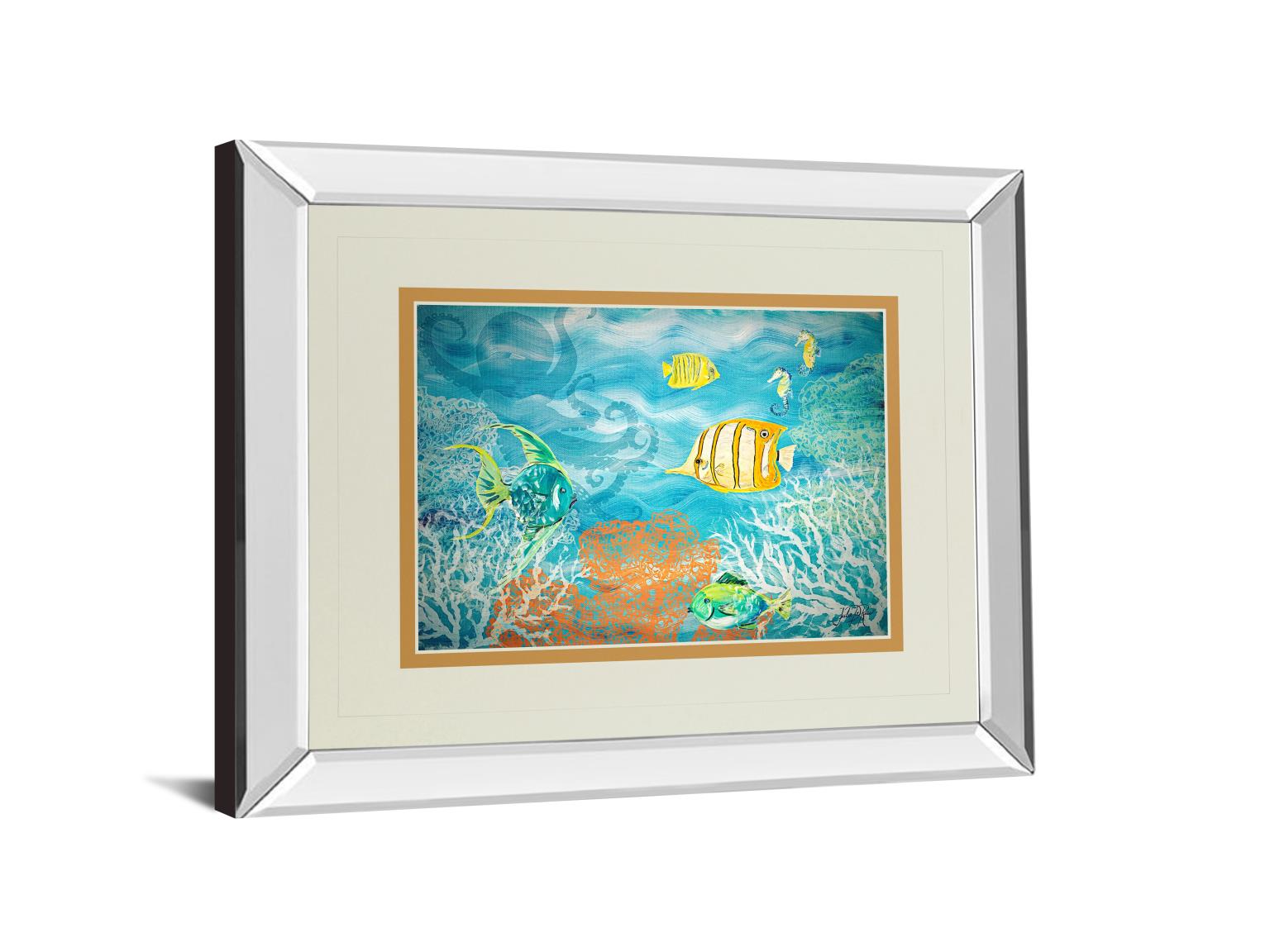 Mirrored Frame Under The Sea By Julie Derice 34X40 Mirror Frame Print