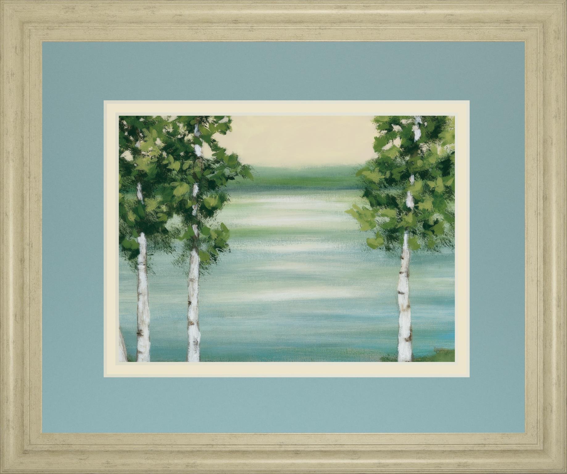 Quiet Lake By Rita Vindeszia 34X40 Framed Print