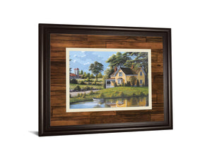 Yellow House By Saunders 34X40 Framed Print