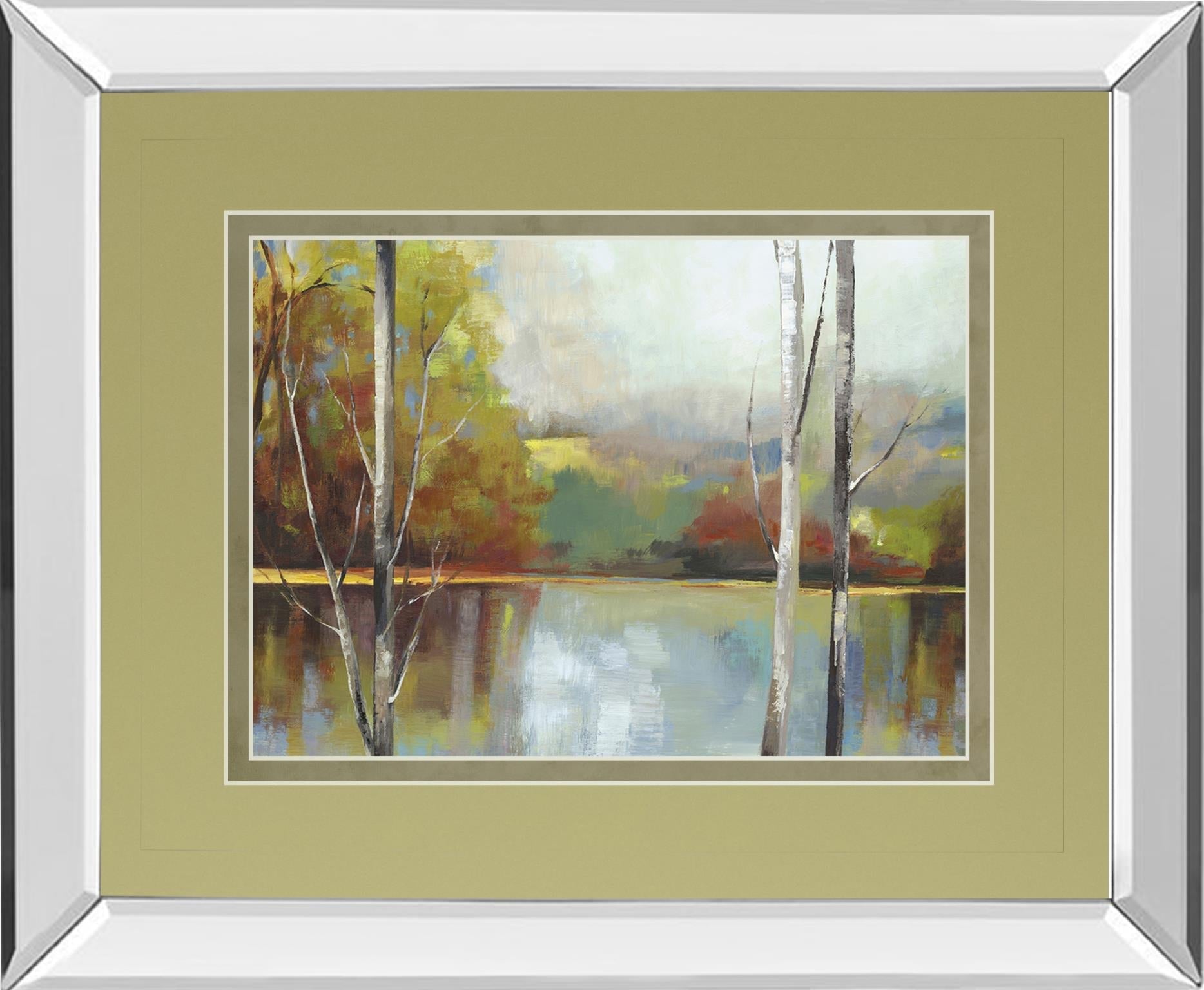Mirrored Frame Still Water By Trent Thompson 34X40 Mirror Frame Print