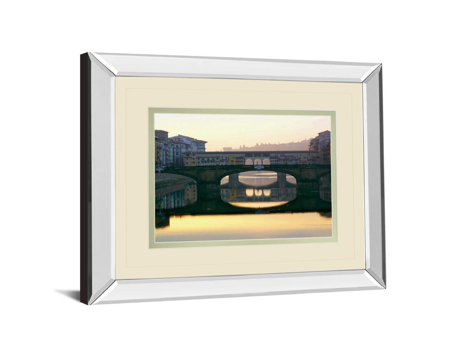 Mirrored Frame Ponte Vecchio By Bill Philip 34X40 Mirror Frame Print