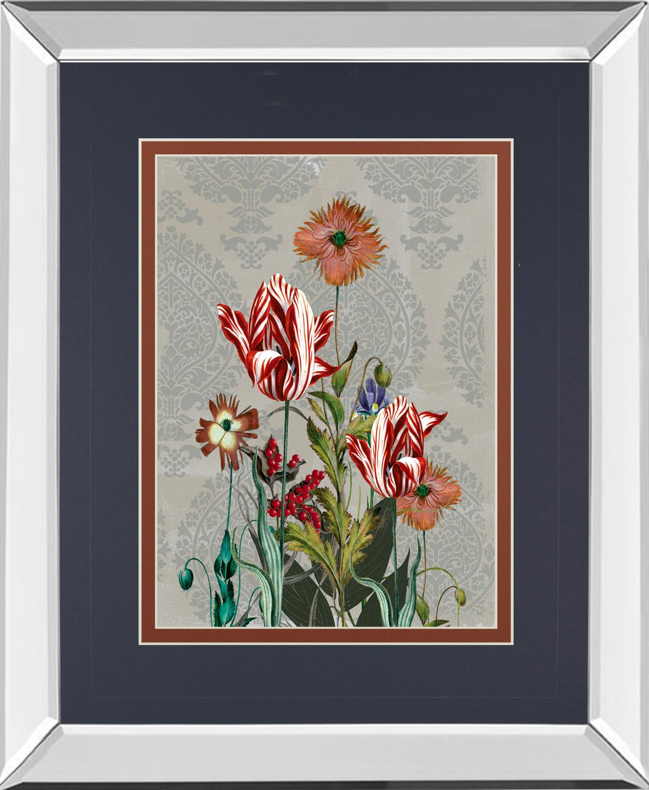 Mirrored Frame Summer Flowers Ii By Ken Hurd 34X40 Mirror Frame Print