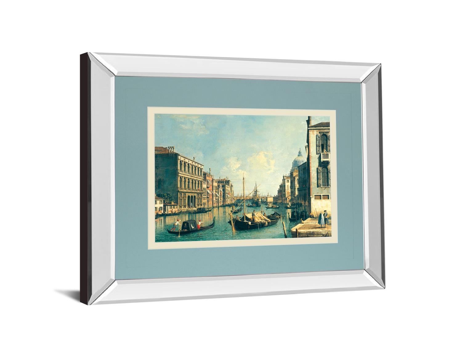 Mirrored Frame The Grand Canal, Venice The Rialto Bridge By Antonia Canaletto 34X40 Mirror Frame Print