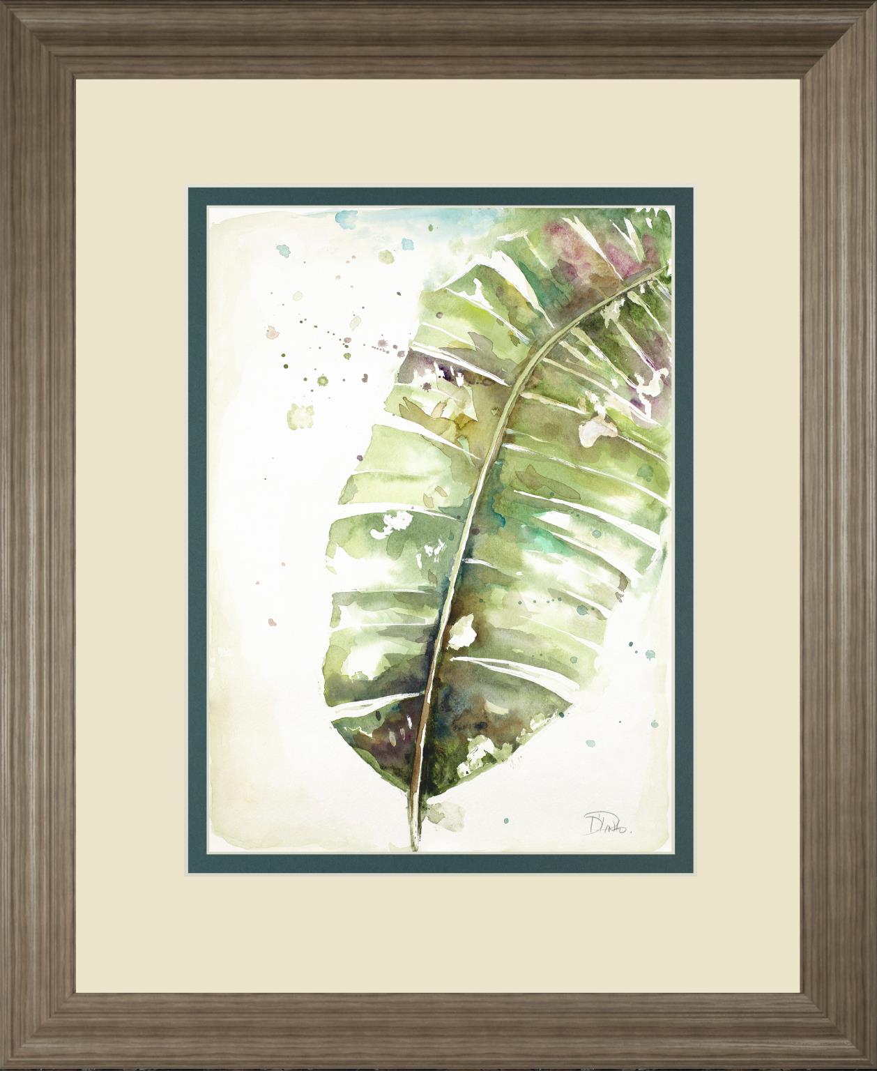 Watercolor Plantain Leaves Ii By Patricia Pinto 34X40 Framed Print