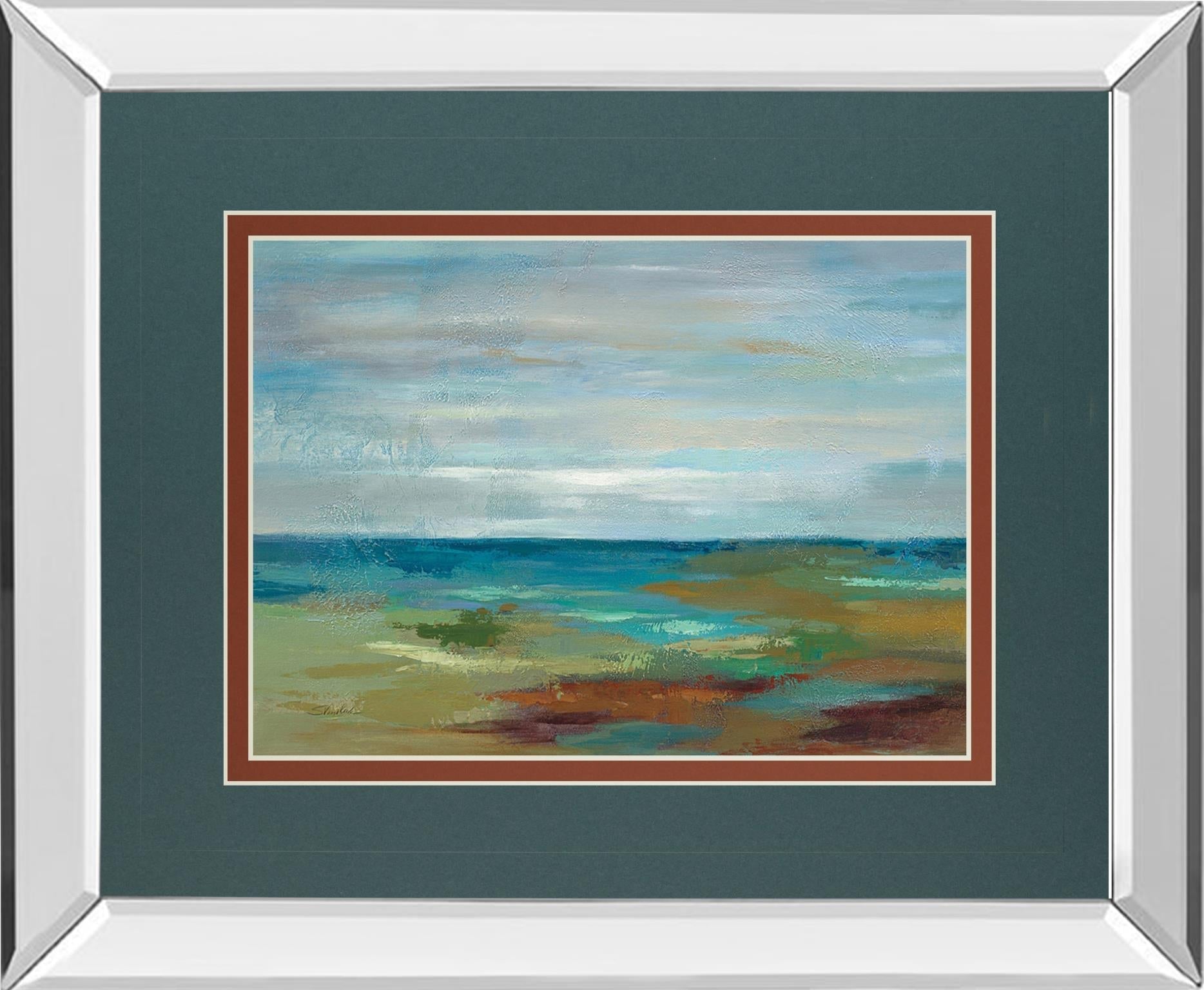 Mirrored Frame Wispy Clouds By Silvia Vassileva 34X40 Mirror Frame Print