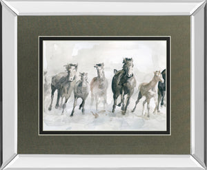 Mirrored Frame Running Wild By Carol Robinson 34X40 Mirror Frame Print