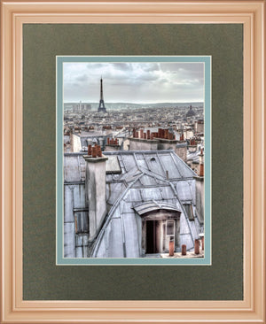 Paris Rooftops By Assaf Frank 34X40 Framed Print