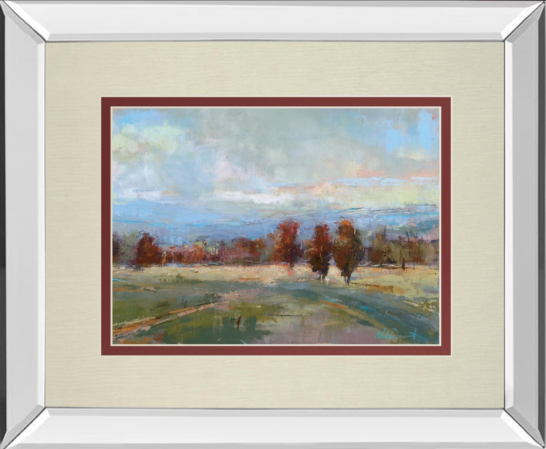 River Run By Louis Bourne 34X40 Mirror Frame Print