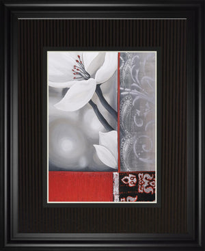 Bohemia Flora White By Jasmin Zara Copley 34X40 Framed Print