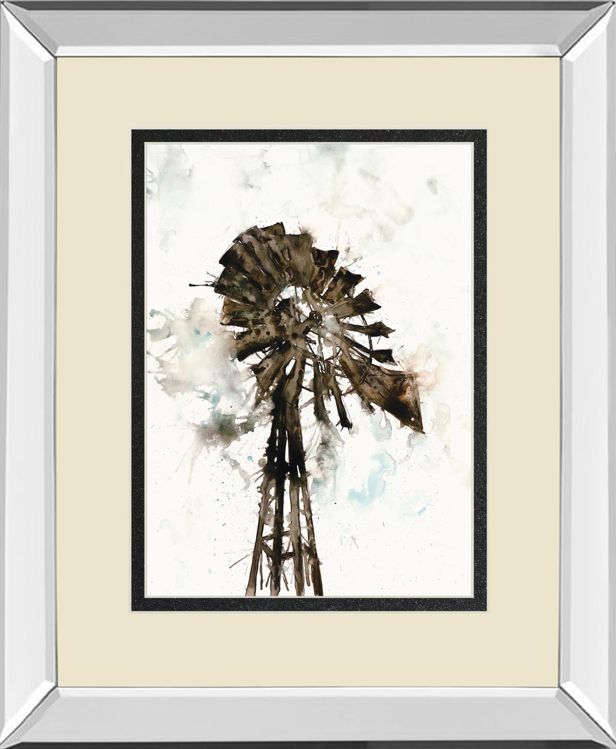 Watercolor Windmill By White Ladder 34X40 Mirror Frame Print