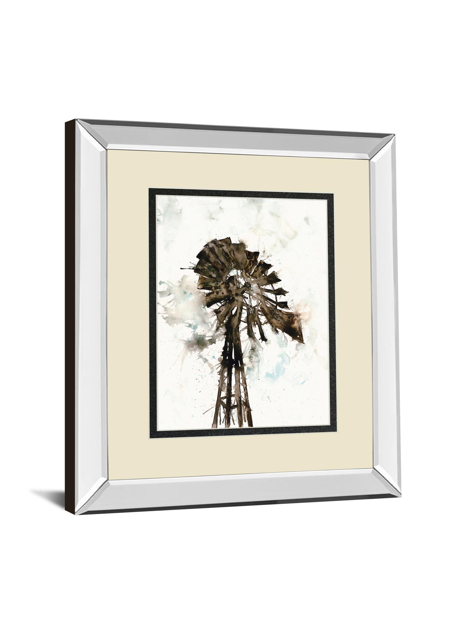 Watercolor Windmill By White Ladder 34X40 Mirror Frame Print