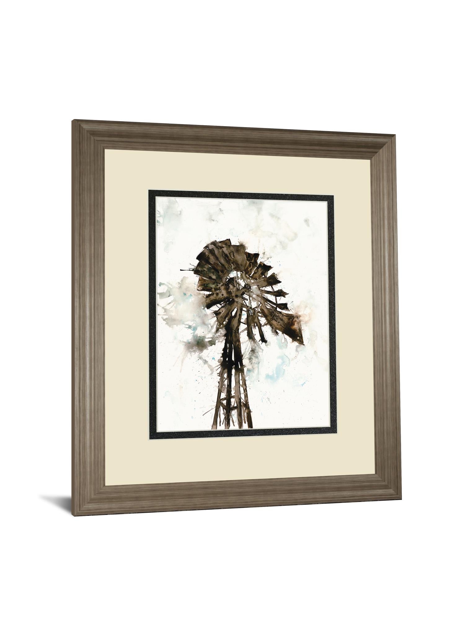 Watercolor Windmill By White Ladder 34X40 Framed Print