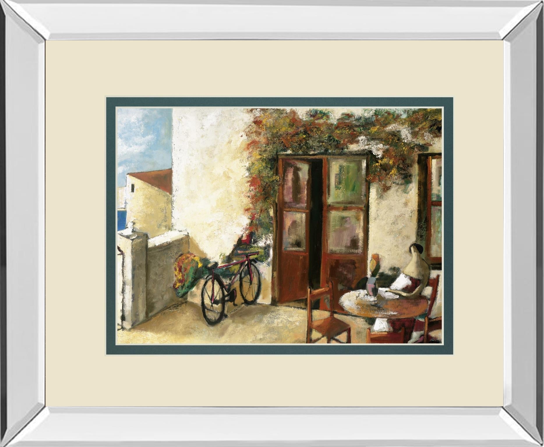 Perro Y Biciceleta By Lourengo, D. 34X40 Mirror Frame Print
