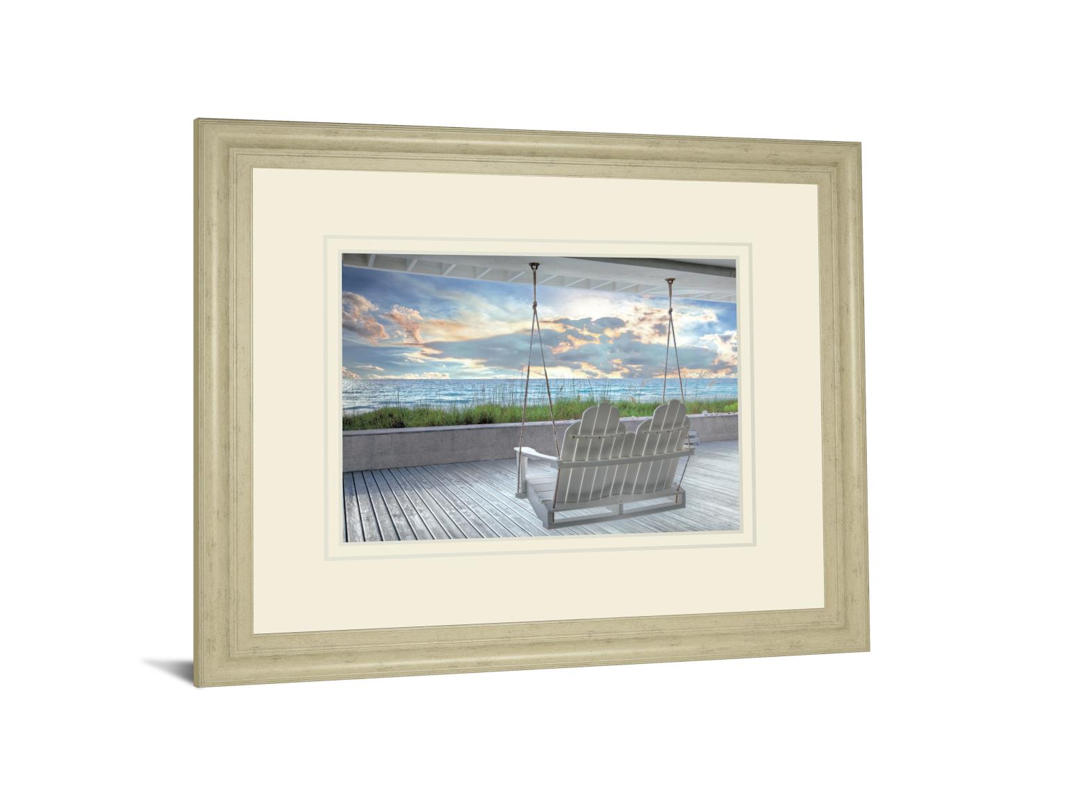 Swing At The Beach By Celebrate Life Gallery 34X40 Framed Print