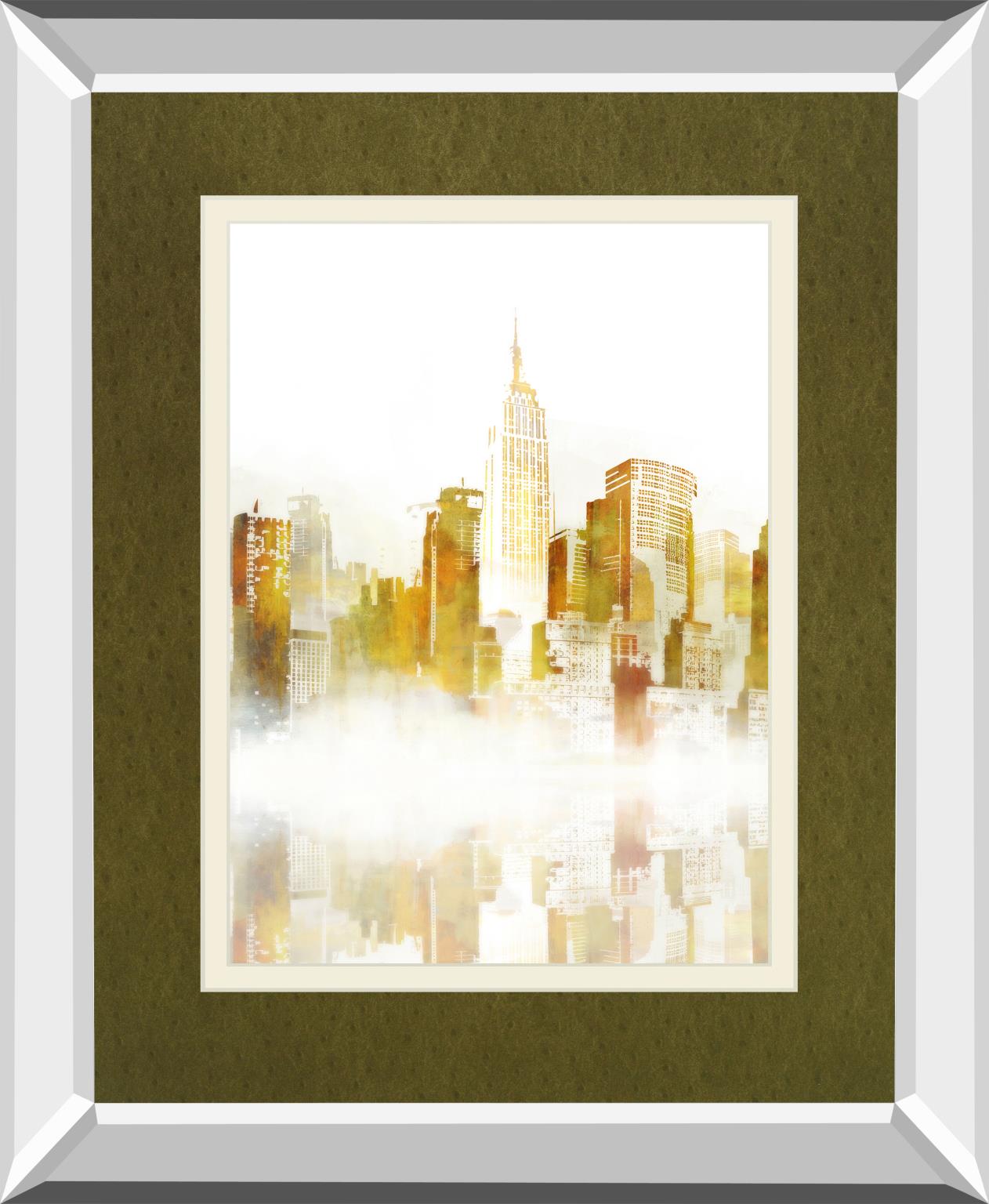 New York Sketch By Ken Roko 34X40 Mirror Frame Print