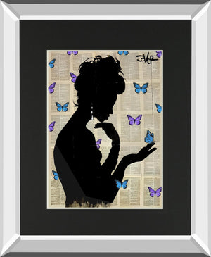 Blue Butterflight By Loui Jover 34X40 Mirror Frame Print
