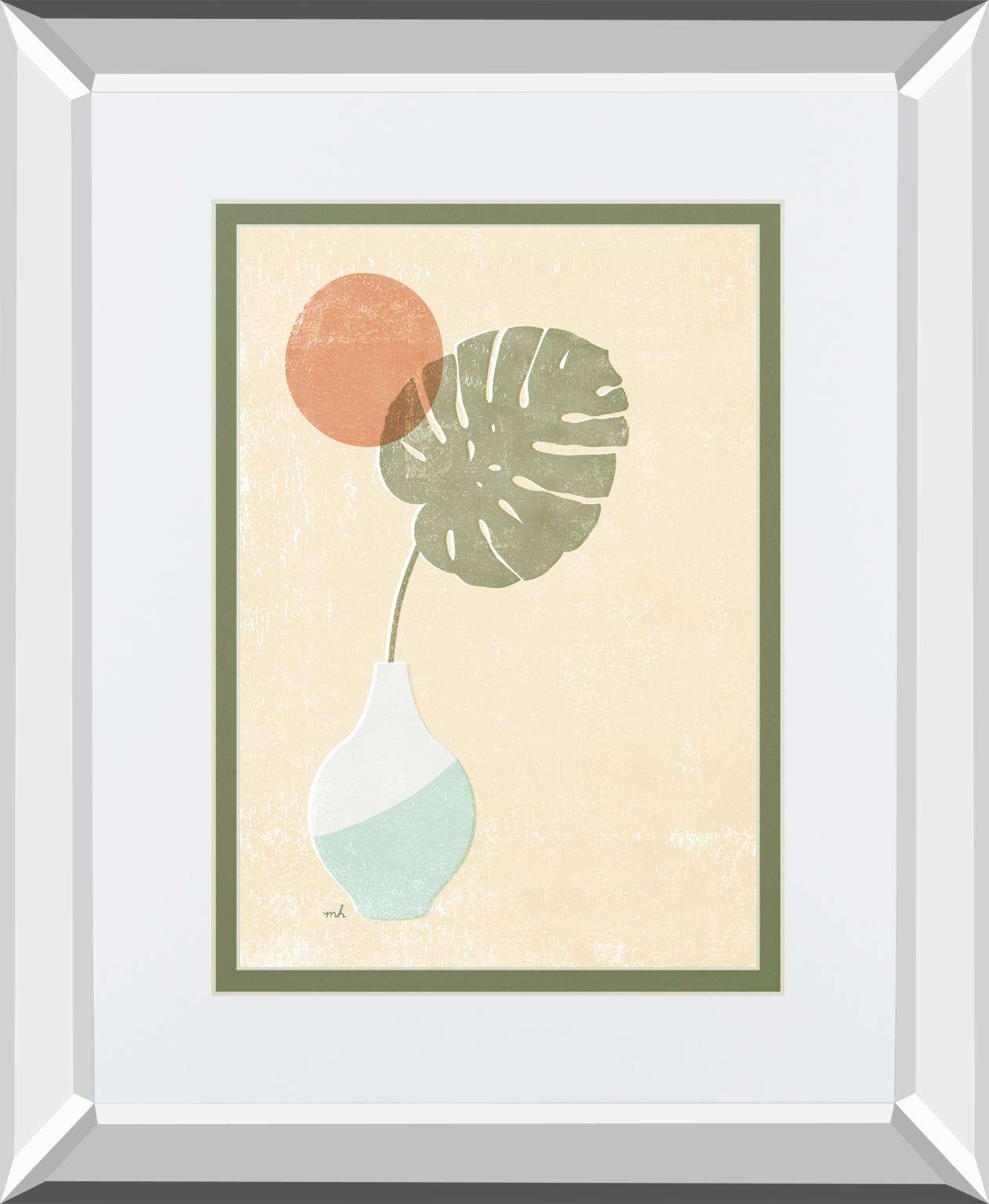 Sun Palm I Mint By Moira Hershey 34X40 Mirror Frame Print