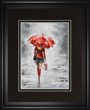City In The Rain I By Jolanta Kowalik 34X40 Framed Print