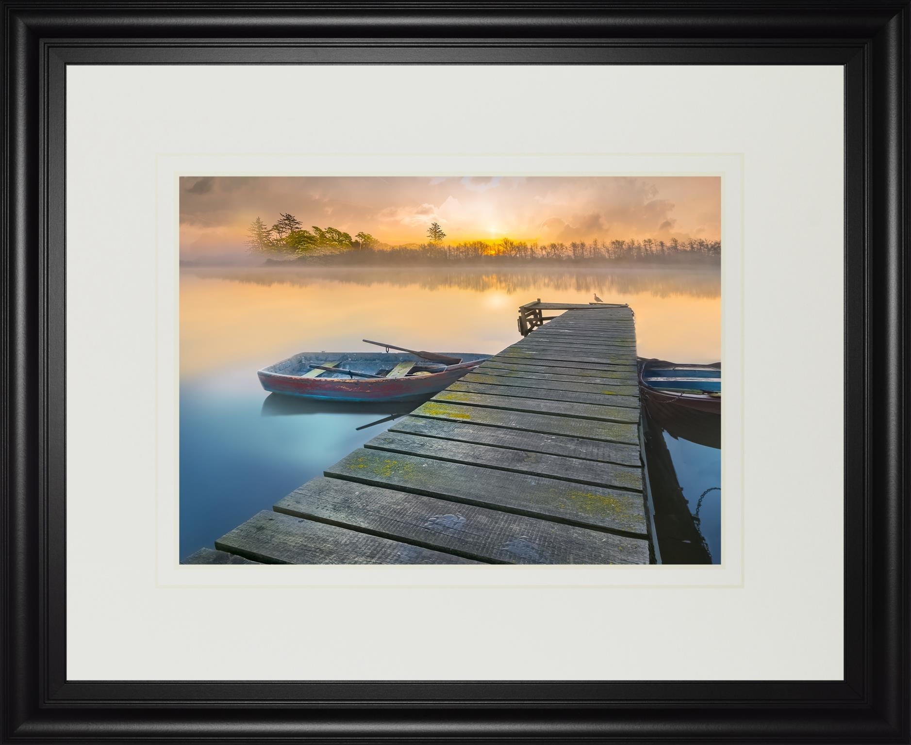 Weathered Pier By Mike Calascibetta 34X40 Framed Print