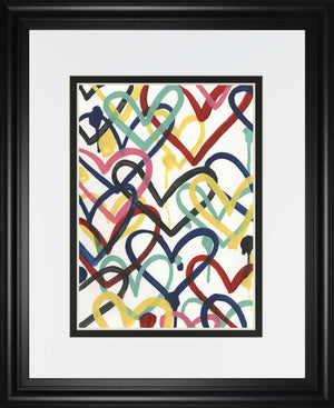 Heart Scribbles Ii By June Erica Vess 34X40 Framed Print