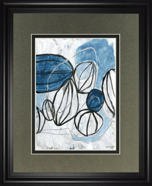 Blue Lanterns Ii By June Erica Vess 34X40 Framed Print