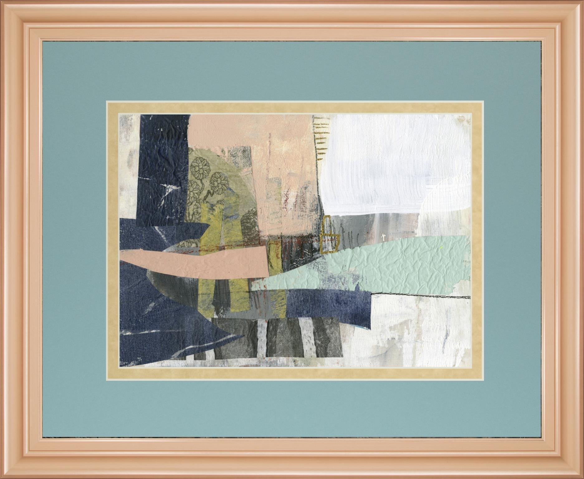 Pieces I By Jennifer Goldberger 34X40 Framed Print