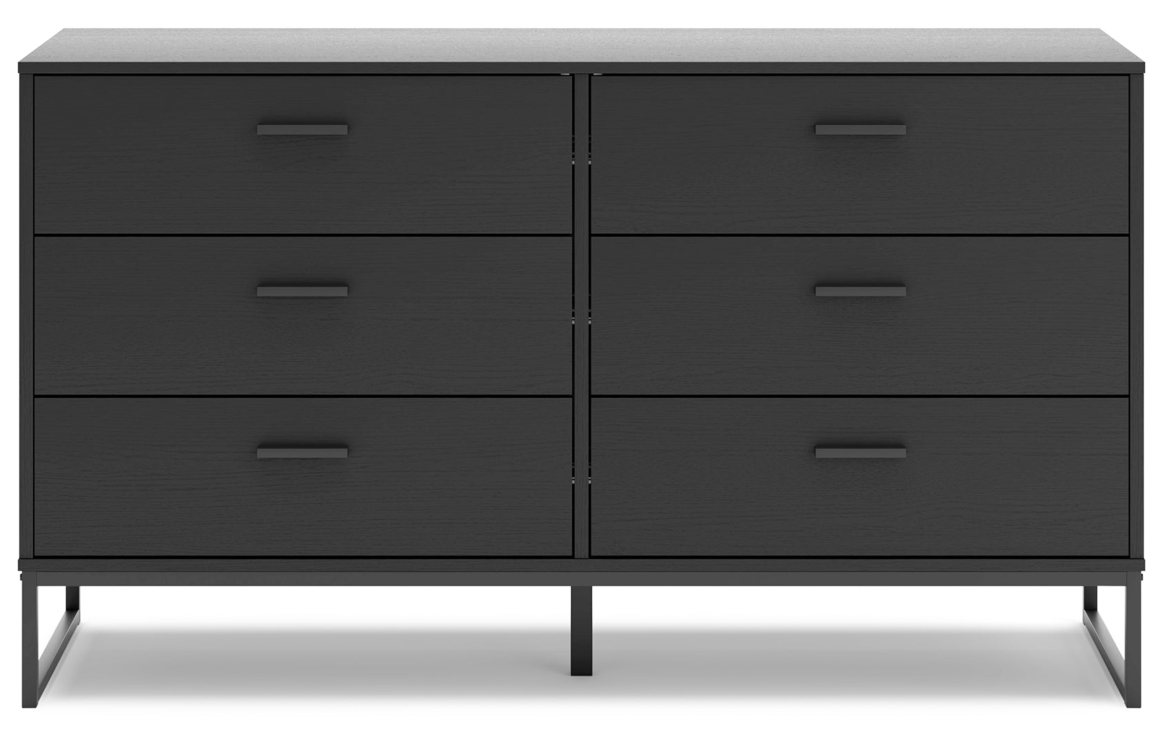 Socalle Panel Bedroom Set Platform Bed with Dresser, Chest and Nightstand Grey